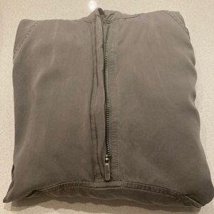 Lululemon army green zip front hoodie.